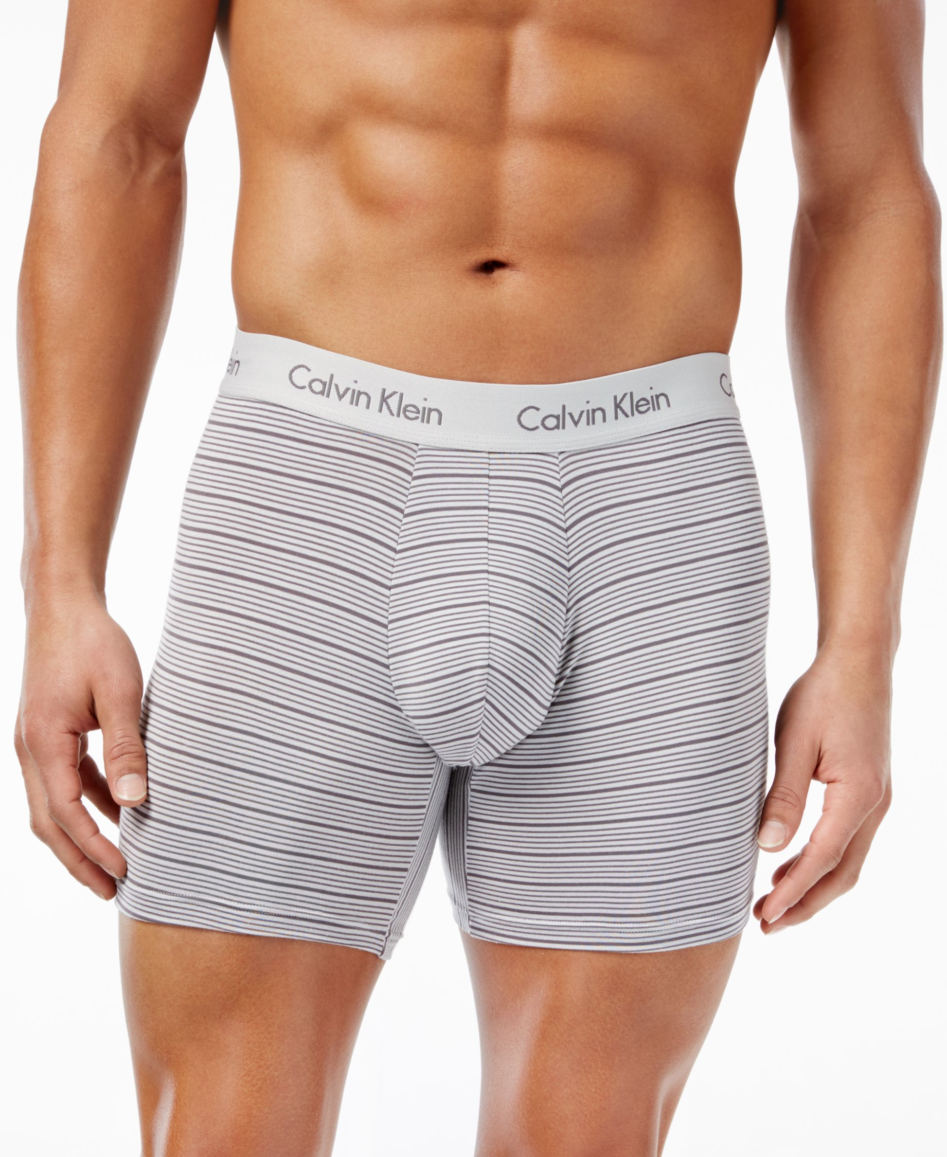 Calvin Klein Striped Boxer Briefs Nu8559 In Gray For Men Lyst 